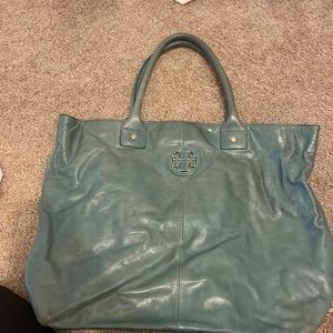 Teal Tory Burch shoulder bag